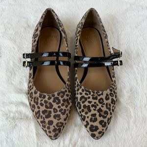 Crown & Ivy Mary Jane Leopard Print Flats - US Size 7.5
